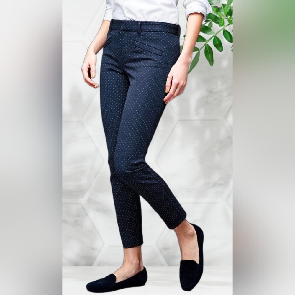 GAP Dark Blue Skinny Ankle Pants with White Dots